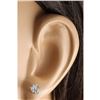 Image 3 : 1.00 CTW Natural Diamond Earrings 14K Solid White Gold
