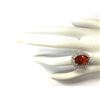 Image 4 : 12.01 CTW Natural Mandarin Garnet And Diamond Ring 14K Solid White Gold