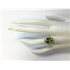 Image 4 : 5.53 CTW Natural Green Peridot And Diamond Ring 18K Solid Yellow Gold