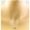Image 3 : 1.50 CTW Turquoise 14K Yellow Gold Necklace