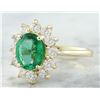 Image 2 : 1.76 CTW Emerald 18K Yellow Gold Diamond Ring