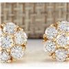 Image 1 : 2.45 CTW Natural Diamond Earrings 14k Solid Yellow Gold