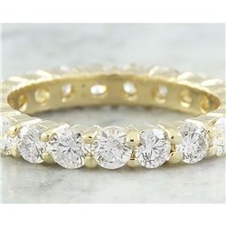 2.55 CTW Diamond 18K Yellow Gold Eternity Ring Band