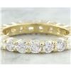 Image 1 : 2.55 CTW Diamond 18K Yellow Gold Eternity Ring Band