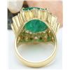 Image 3 : 18.59 CTW Natural Emerald 14K Solid Yellow Gold Diamond Ring