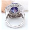 Image 3 : 10.31 CTW Natural Tanzanite 14K Solid White Gold Diamond Ring