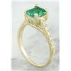 Image 3 : 1.63 CTW Emerald 14K Yellow Gold Diamond Ring