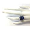 Image 4 : 14.12 CTW Natural Tanzanite And Diamond Ring In 14K White Gold