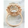 Image 4 : 8.16 CTW Aquamarine 18K Rose Gold Diamond Ring