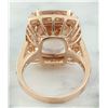 Image 3 : 14.90 CTW Morganite 18K Rose Gold Diamond Ring