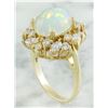Image 3 : 4.95 CTW Opal 14K Yellow Gold Diamond Ring