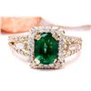 Image 1 : 2.80 CTW Natural Emerald 18K Solid Yellow Gold Diamond Ring