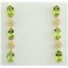 Image 1 : 2.65 CTW Peridot 14K Yellow Gold Diamond Earrings