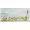 Image 3 : 2.65 CTW Peridot 14K Yellow Gold Diamond Earrings