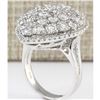 Image 3 : 4.50 CTW Natural Diamond Ring In 18K White Gold