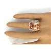 Image 5 : 11.04 CTW Natural Morganite 18K Solid Yellow Gold Diamond Ring