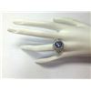 Image 4 : 5.12 CTW Natural Blue Tanzanite And Diamond Ring In 14K White Gold