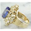 Image 6 : 10.75 CTW Tanzanite 14K Yellow Gold Diamond ring