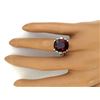 Image 5 : 8.28 CTW Natural Tourmaline 14K Solid White Gold Diamond Ring