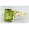 Image 2 : 2.26 CTW Peridot 14K Yellow Gold Diamond Ring