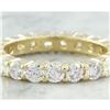 Image 1 : 2.55 CTW Diamond 14K Yellow Gold Eternity Ring Band
