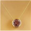 Image 1 : 1.50 CTW Tourmaline 14K Yellow Gold Necklace