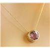 Image 2 : 1.50 CTW Tourmaline 14K Yellow Gold Necklace