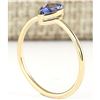 Image 3 : 0.50 CTW Natural Tanzanite Ring In 18K Yellow Gold