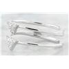 Image 2 : 0.12 CTW Diamond 14K Dual Triangle White Gold Ring