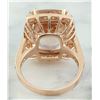 Image 3 : 14.90 CTW Morganite 14K Rose Gold Diamond Ring