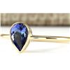 Image 2 : 0.50 CTW Natural Tanzanite Ring In 14k Yellow Gold