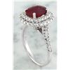 Image 3 : 3.88 CTW Ruby 14K White Gold Diamond Ring