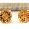 Image 1 : 3.00 CTW Natural Citrine Earrings 14k Solid Yellow Gold