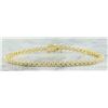 Image 1 : 1.40 CTW Diamond 18K Yellow Gold Bracelet