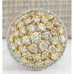 7.12 CTW Natural Diamond Ring In 18K White Gold