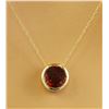 Image 1 : 1.50 CTW Garnet 14K Yellow Gold Necklace