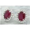 Image 2 : 3.60 CTW Ruby 14K White Gold Diamond Earrings