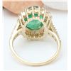 Image 3 : 4.23 CTW Natural Emerald 14K Solid Yellow Gold Diamond Ring
