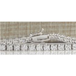 6.96 CTW Natural Diamond Bracelet In 14K Solid White Gold