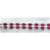 Image 3 : 15.93 CTW Ruby 14K White Gold Diamond Bracelet
