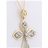 Image 2 : 0.70 CTW Natural Diamond Pendant In 18K Solid Yellow Gold
