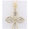 Image 3 : 0.70 CTW Natural Diamond Pendant In 18K Solid Yellow Gold