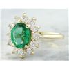 Image 2 : 1.76 CTW Emerald 14K Yellow Gold Diamond Ring