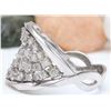 Image 3 : 1.40 CTW Natural Diamond 14K Solid White Gold Ring
