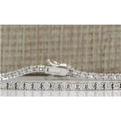 3.55 CTW Natural Diamond Bracelet In 14K Solid White Gold