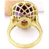 Image 3 : 9.10 CTW Natural Amethyst 18K Solid Yellow Gold Diamond Ring