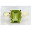 Image 1 : 2.26 CTW Peridot 18K Yellow Gold Diamond Ring