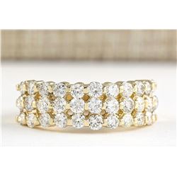 1.75 CTW Natural Diamond Ring In 18K Yellow Gold
