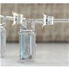 Image 2 : 2.06 CTW Natural Aquamarine And Diamond Earrings 14k Solid White Gold