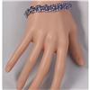 Image 3 : 23.85CTW Natural Tanzanite And Diamond Bracelet In 18K Solid White Gold